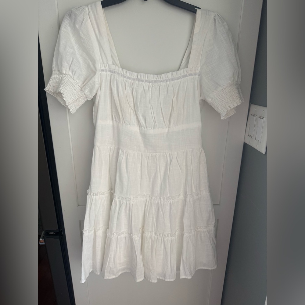 Altar'd State White Smocked Dress